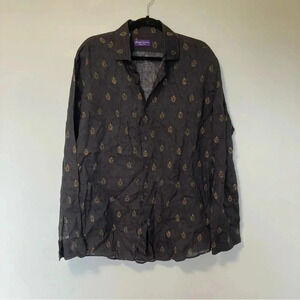 Ralph Lauren Purple Label 100% linen  button down shirt